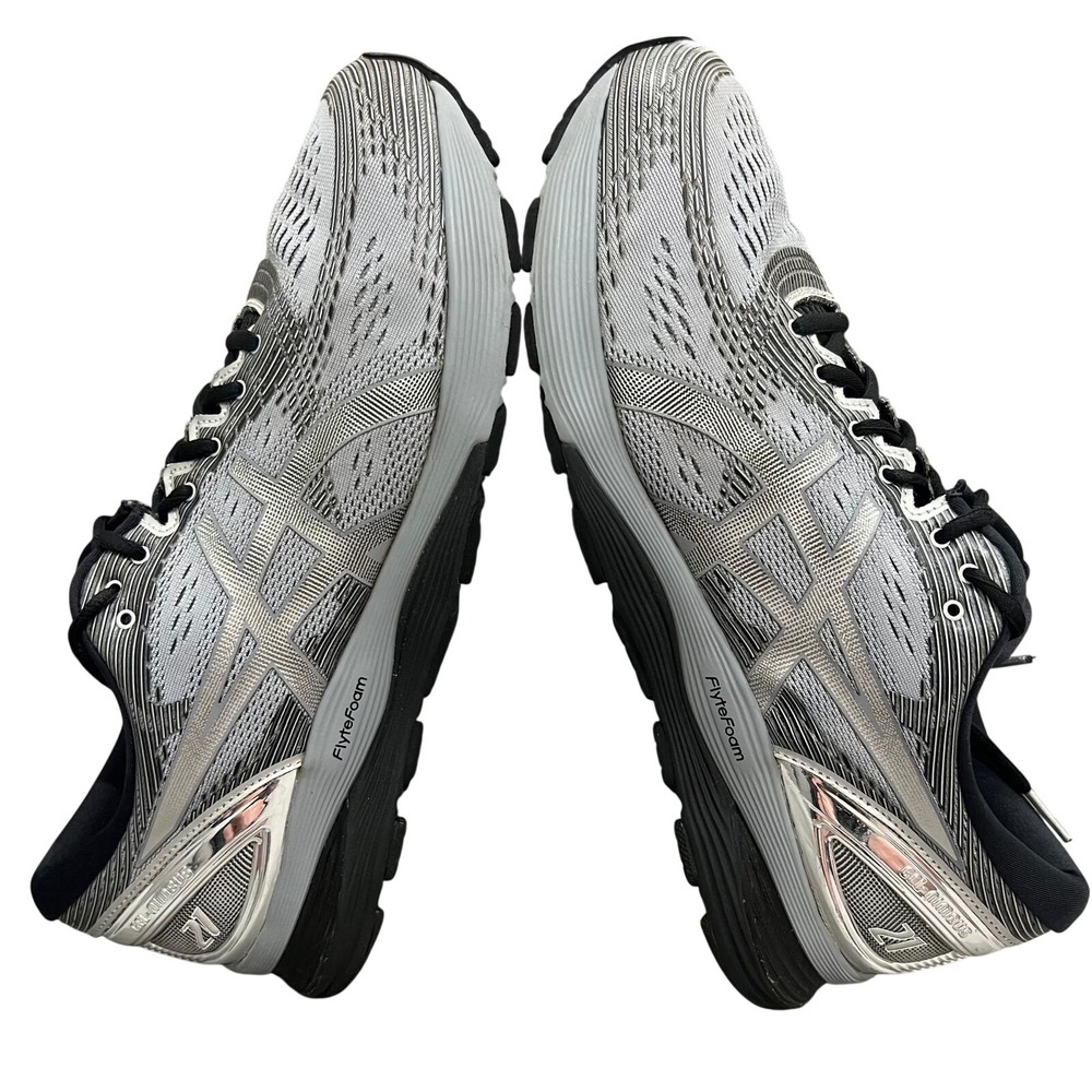Asics Gel-Nimbus 21 Running Shoes Mens 12 Sheet Rock Silver Platinum Sneakers - Picture 3 of 8